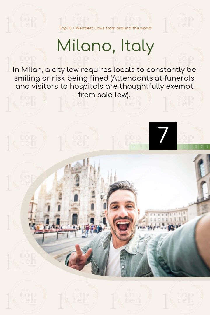 Top 10 / Weirdest Laws from around the world theTopTen / Τα Κορυφαία