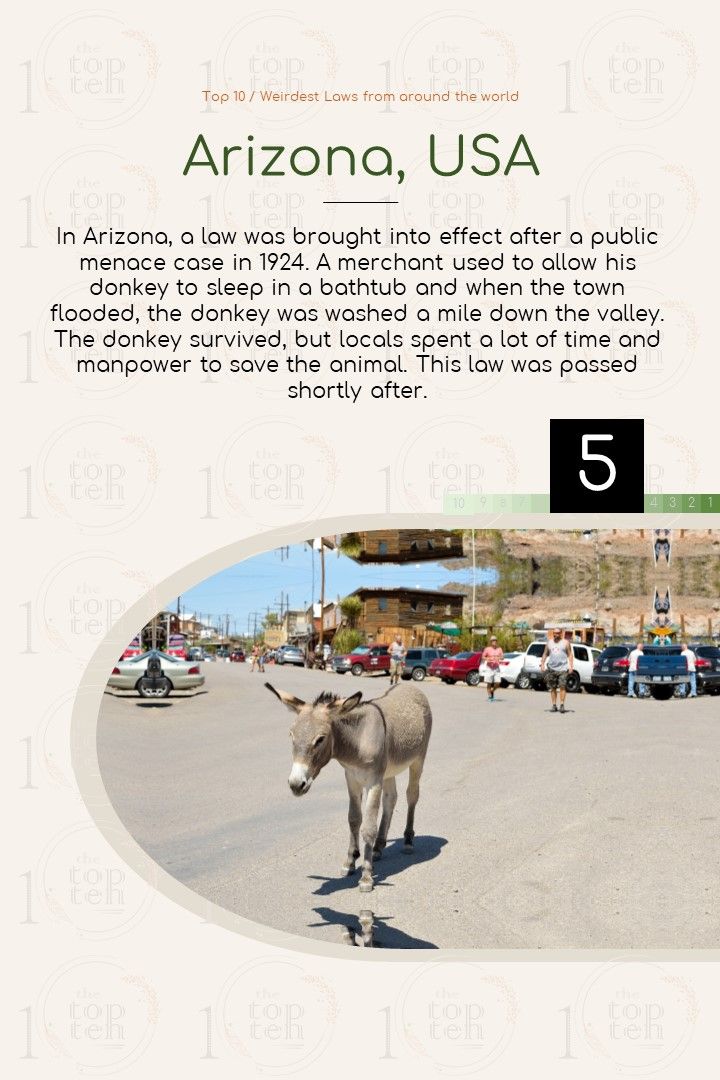 Top 10 / Weirdest Laws from around the world theTopTen / Τα Κορυφαία